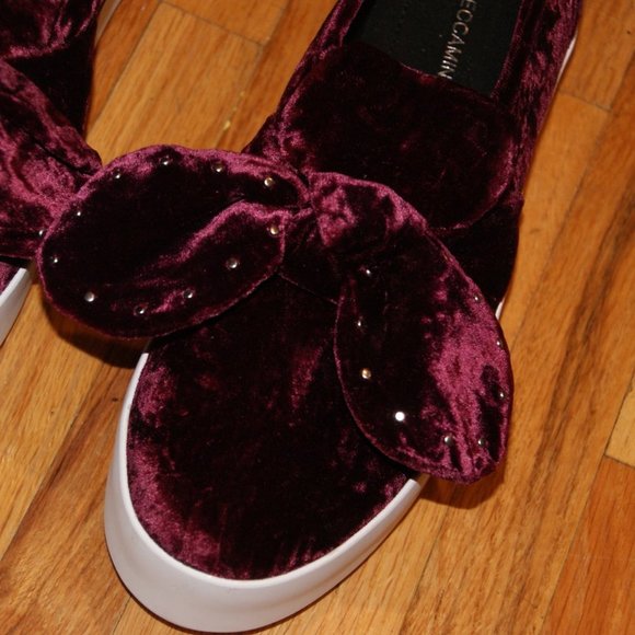 REBECCA MINKOFF Acai Velvet Stacey Studded Platform Slip-On Shoes sz 10 Women's - Picture 7 of 16